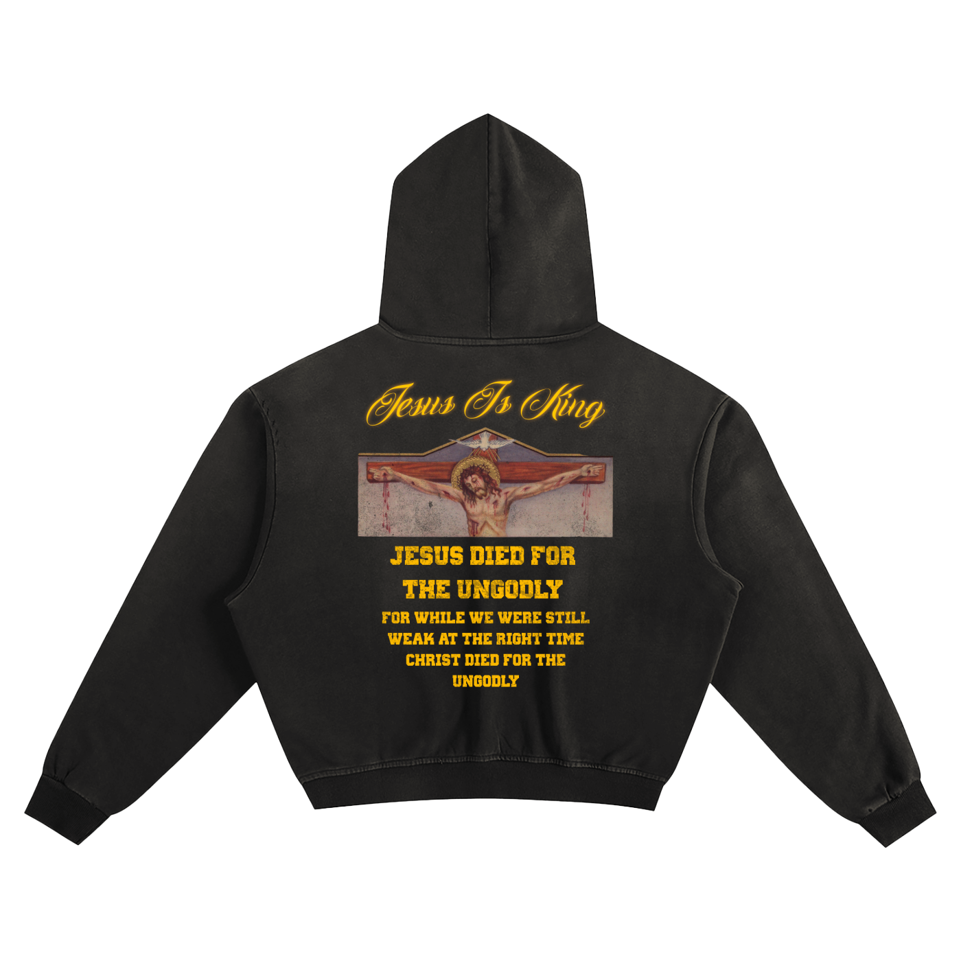 HUMBLE CULTURE JESUS DIED FOR THE UNGODLY Sunfade Boxy Hoodie